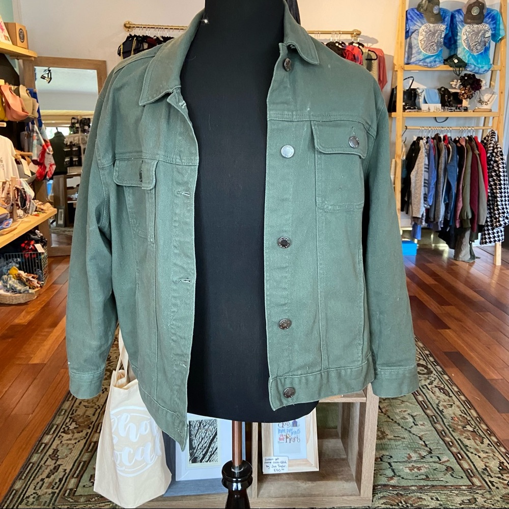 Joe Fresh Green Denim Jacket